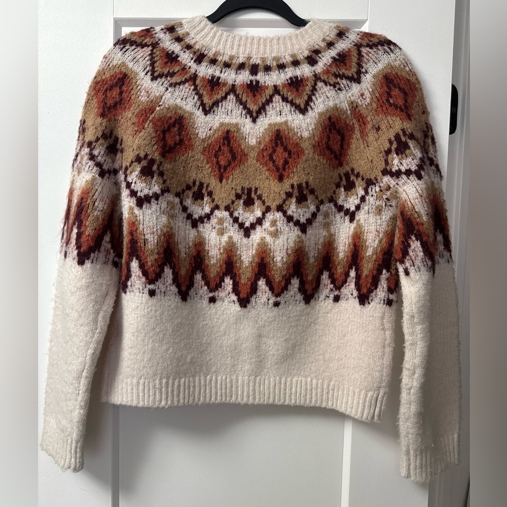 Heartloom Cream and Brown Patterned Cardigan - Picture 7 of 7